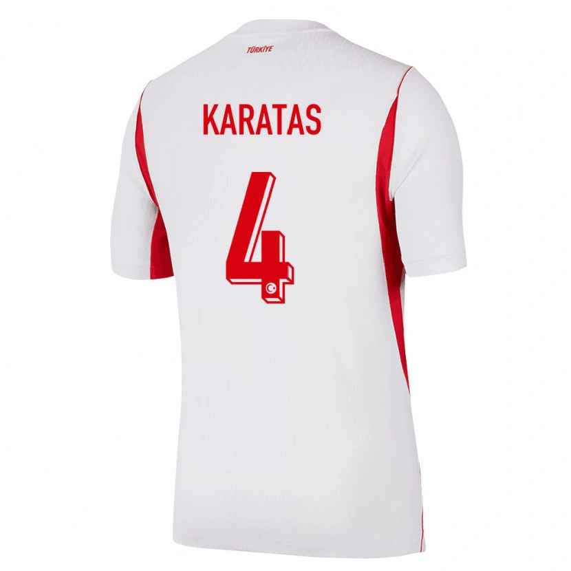 Danxen Kvinnor Kalkon Eda Karataş #4 Vit Röd Burgund Bortatröja Matchtröjor 26-28 Tröjor T-Tröja