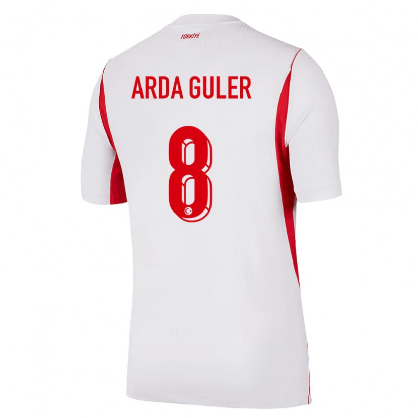 Danxen Kvinnor Kalkon Arda Güler #8 Vit Röd Burgund Bortatröja Matchtröjor 26-28 Tröjor T-Tröja