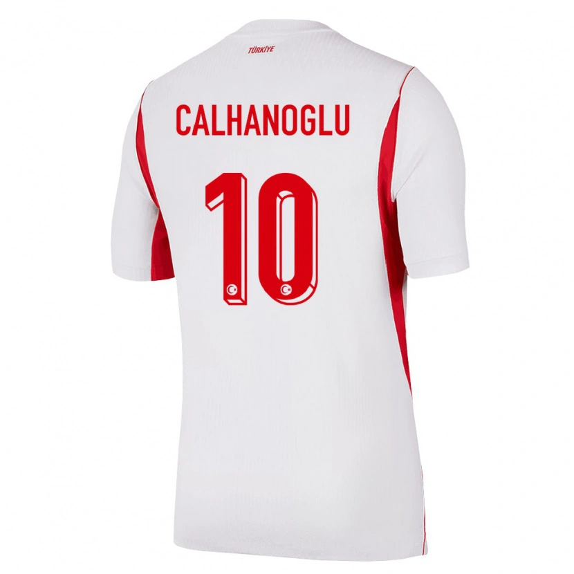 Danxen Kvinnor Kalkon Hakan Çalhanoğlu #10 Vit Röd Burgund Bortatröja Matchtröjor 26-28 Tröjor T-Tröja