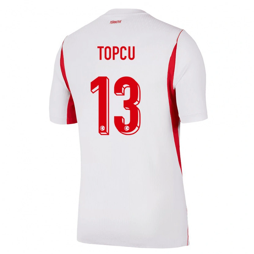 Danxen Kvinnor Kalkon Emirhan Topçu #13 Vit Röd Burgund Bortatröja Matchtröjor 26-28 Tröjor T-Tröja