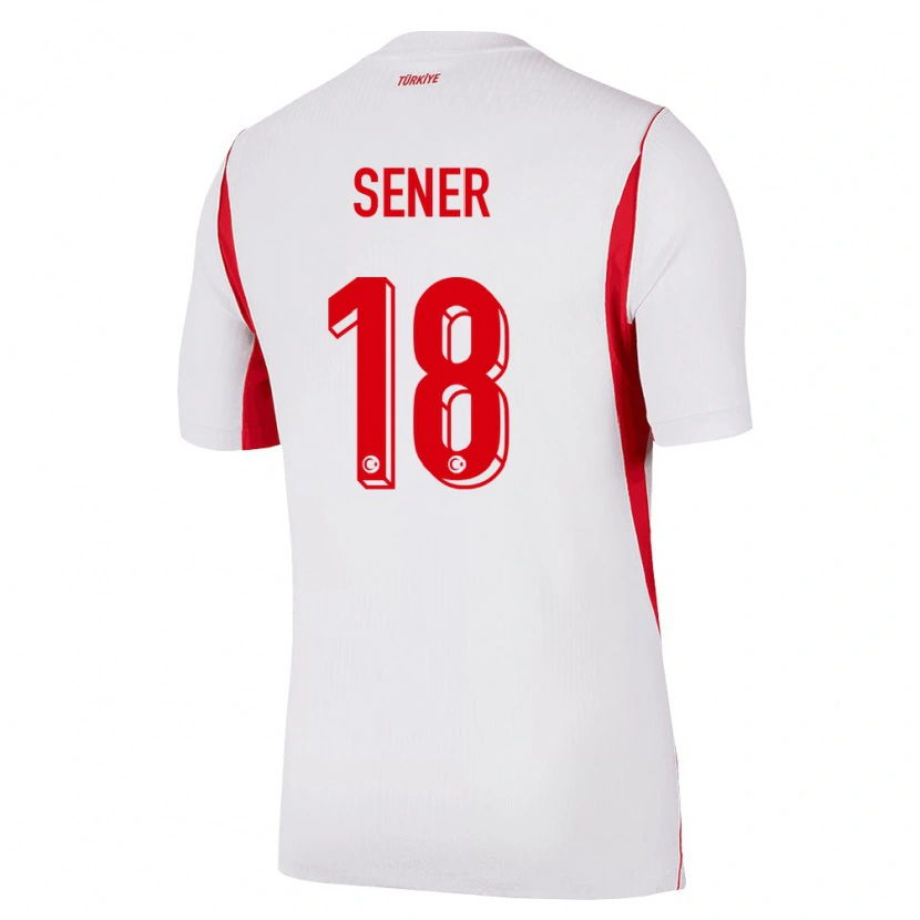 Danxen Kvinnor Kalkon Haktan Şener #18 Vit Röd Burgund Bortatröja Matchtröjor 26-28 Tröjor T-Tröja