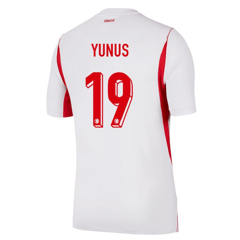 Danxen Kvinnor Kalkon Yunus Akgün #19 Vit Röd Burgund Bortatröja Matchtröjor 26-28 Tröjor T-Tröja