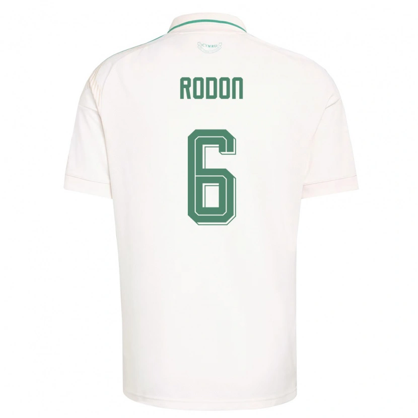 Danxen Kvinnor Wales Joe Rodon #6 Vit Brun Grön Bortatröja Matchtröjor 26-28 Tröjor T-Tröja