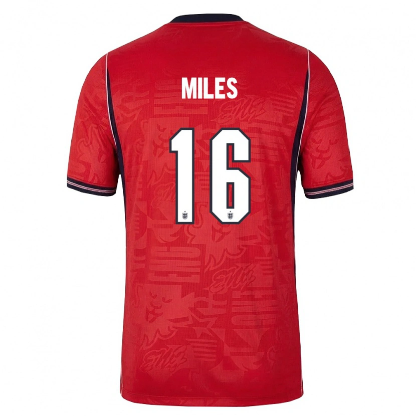 Danxen Kvinnor England Harrison Miles #16 Röd Marin Vit Bortatröja Matchtröjor 26-28 Tröjor T-Tröja