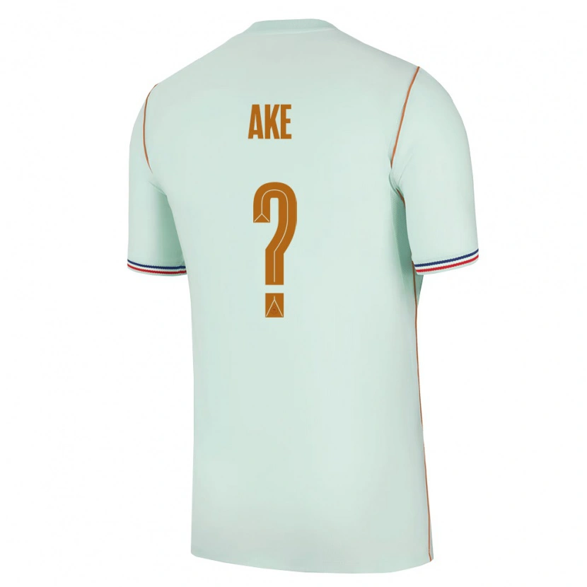 Danxen Kvinnor Frankrike Junior Ake #0 Grön Guld Bortatröja Matchtröjor 26-28 Tröjor T-Tröja