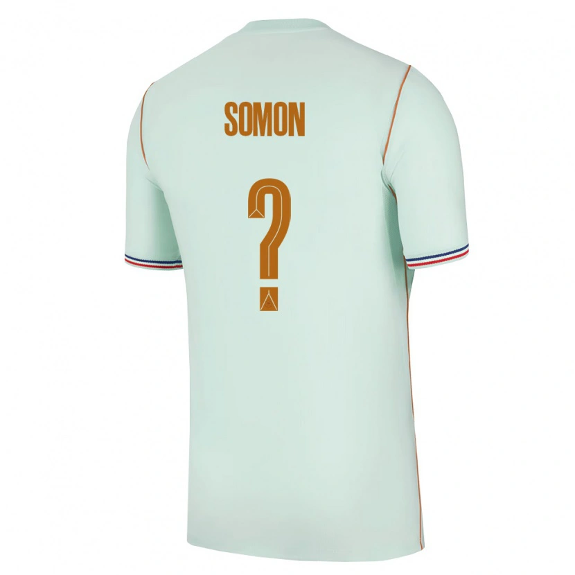 Danxen Kvinnor Frankrike Enzo Somon #0 Grön Guld Bortatröja Matchtröjor 26-28 Tröjor T-Tröja