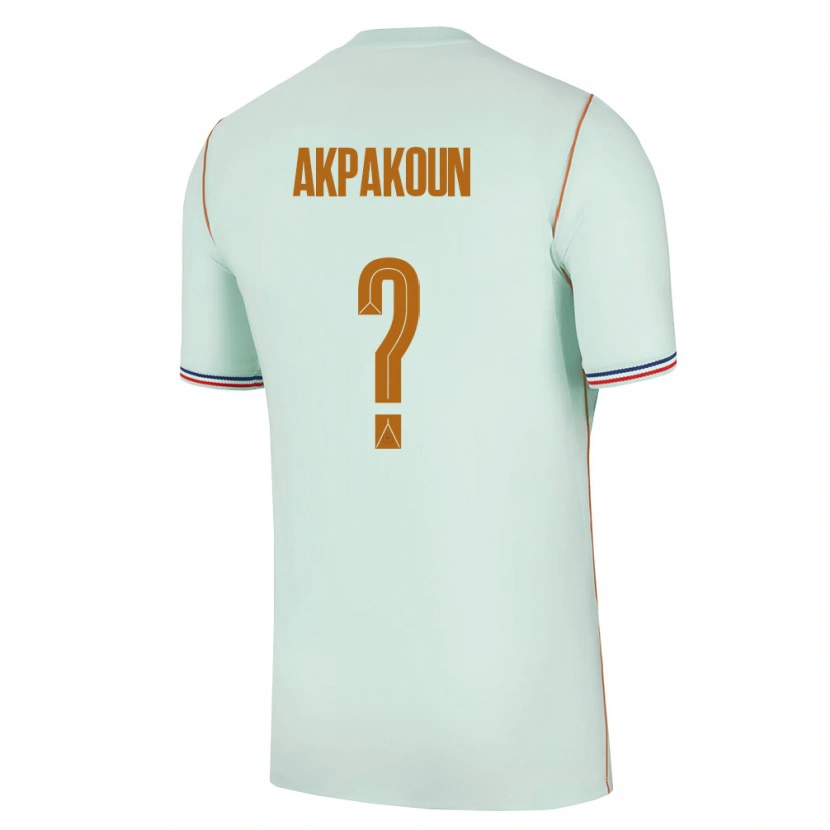 Danxen Kvinnor Frankrike Noé Akpakoun #0 Grön Guld Bortatröja Matchtröjor 26-28 Tröjor T-Tröja