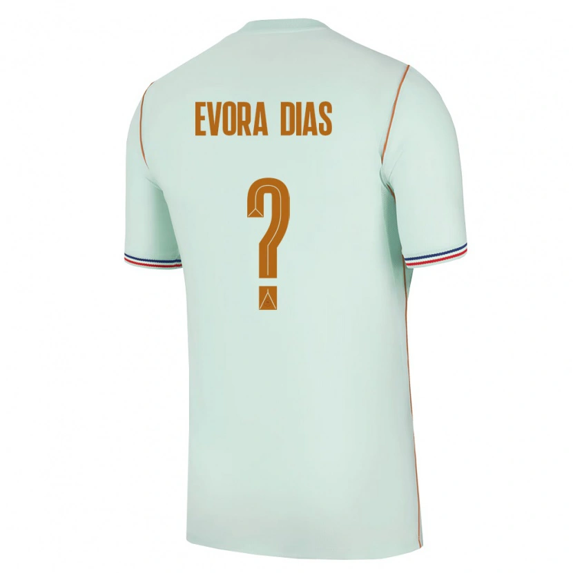 Danxen Kvinnor Frankrike Enzo Evora Dias #0 Grön Guld Bortatröja Matchtröjor 26-28 Tröjor T-Tröja