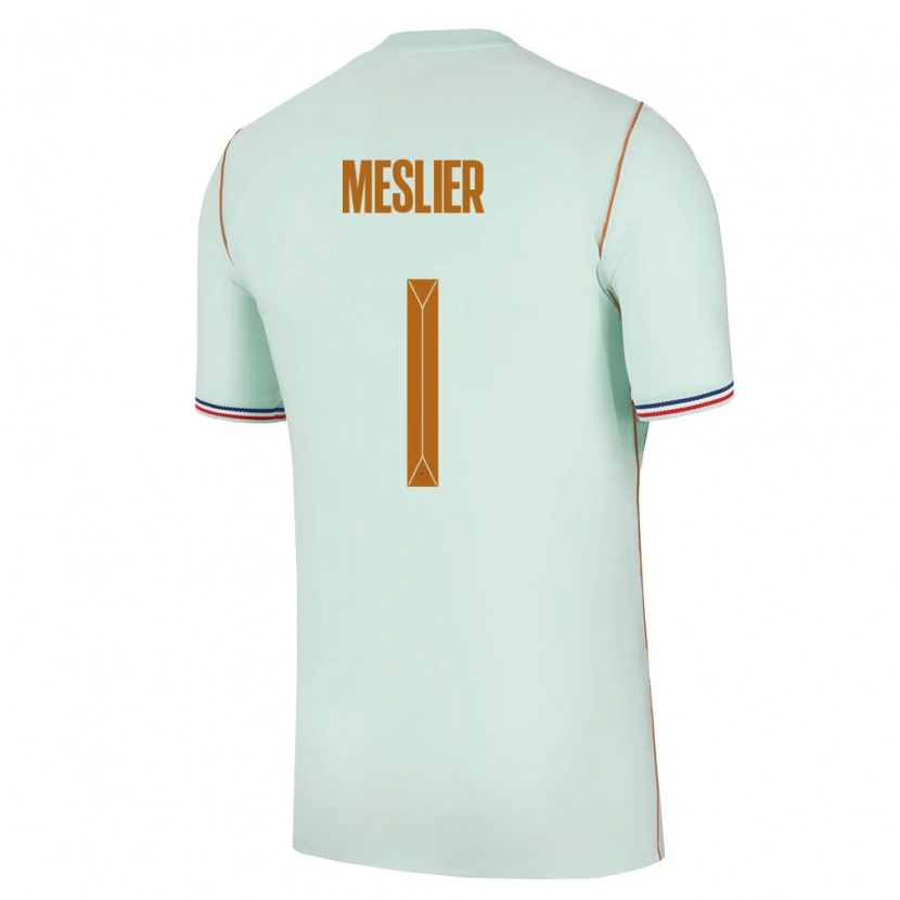 Danxen Kvinnor Frankrike Illan Meslier #1 Grön Guld Bortatröja Matchtröjor 26-28 Tröjor T-Tröja