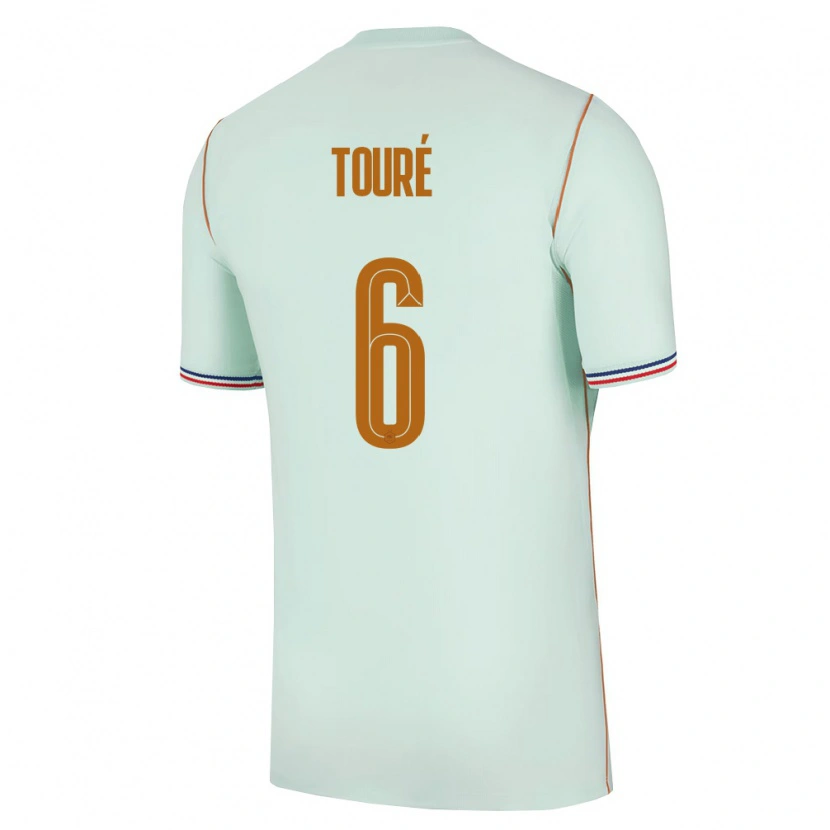 Danxen Kvinnor Frankrike Ilane Touré #6 Grön Guld Bortatröja Matchtröjor 26-28 Tröjor T-Tröja