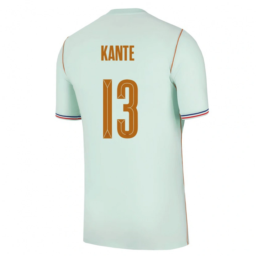 Danxen Kvinnor Frankrike N'golo Kanté #13 Grön Guld Bortatröja Matchtröjor 26-28 Tröjor T-Tröja