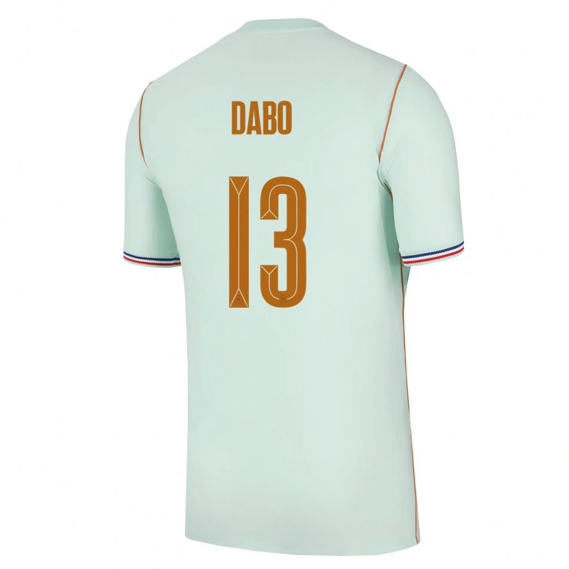 Danxen Kvinnor Frankrike Moustapha Dabo #13 Grön Guld Bortatröja Matchtröjor 26-28 Tröjor T-Tröja