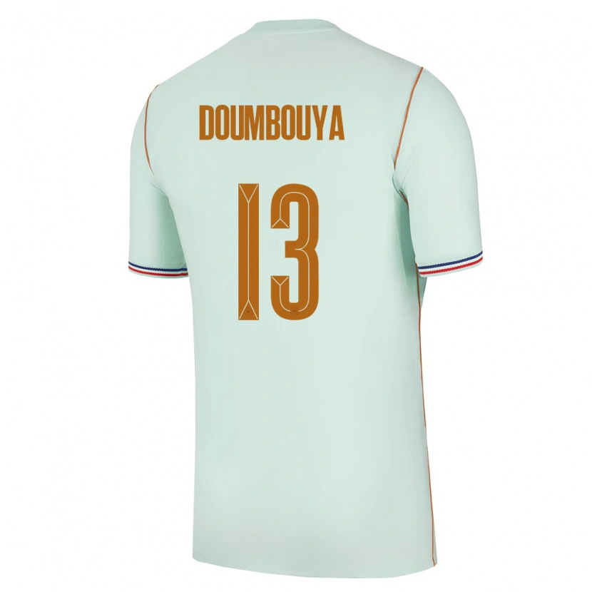 Danxen Kvinnor Frankrike Amidou Doumbouya #13 Grön Guld Bortatröja Matchtröjor 26-28 Tröjor T-Tröja
