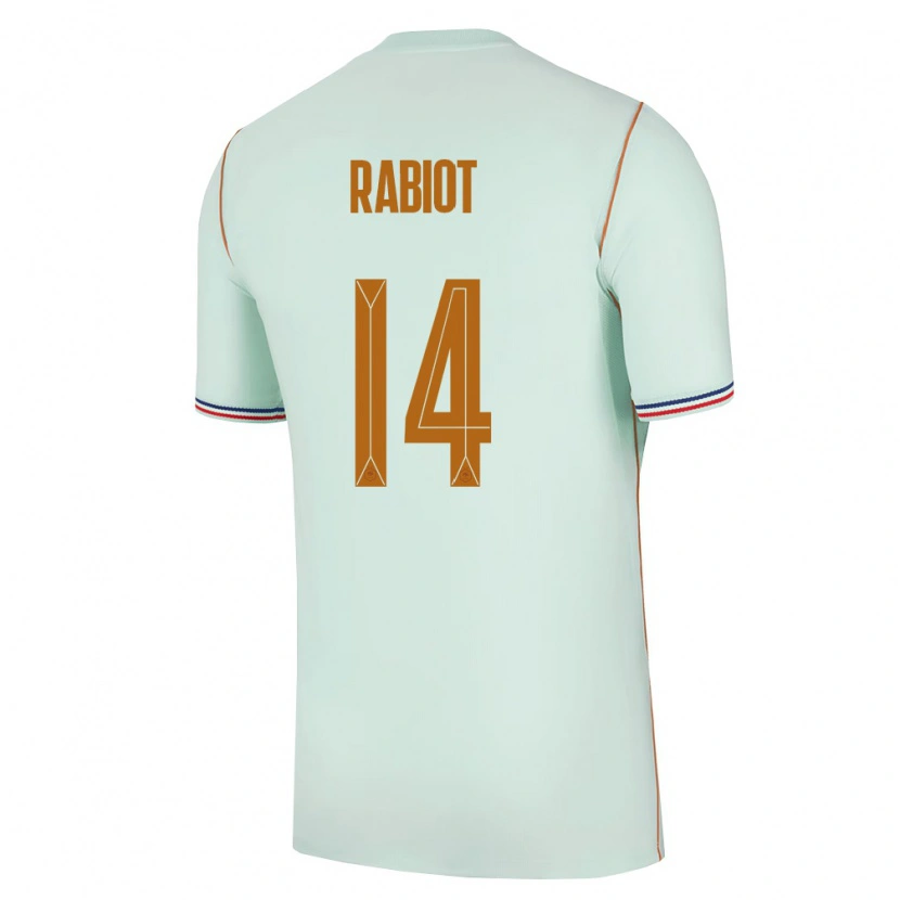 Danxen Kvinnor Frankrike Adrien Rabiot #14 Grön Guld Bortatröja Matchtröjor 26-28 Tröjor T-Tröja