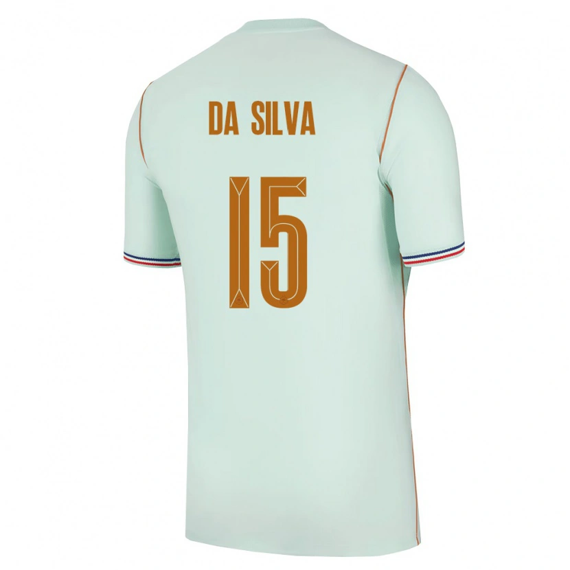 Danxen Kvinnor Frankrike Florent Da Silva #15 Grön Guld Bortatröja Matchtröjor 26-28 Tröjor T-Tröja