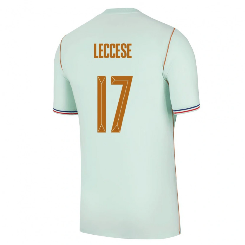 Danxen Kvinnor Frankrike Milan Leccese #17 Grön Guld Bortatröja Matchtröjor 26-28 Tröjor T-Tröja