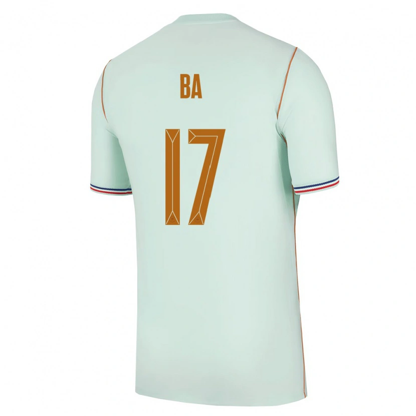 Danxen Kvinnor Frankrike Abdoullah Ba #17 Grön Guld Bortatröja Matchtröjor 26-28 Tröjor T-Tröja