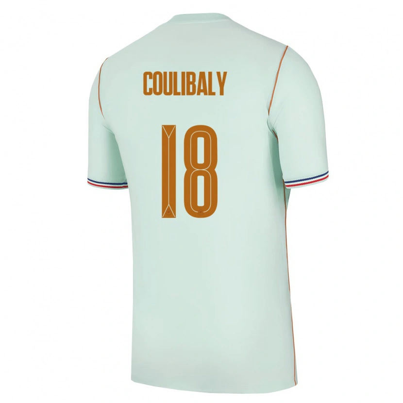 Danxen Kvinnor Frankrike Mamadou Coulibaly #18 Grön Guld Bortatröja Matchtröjor 26-28 Tröjor T-Tröja