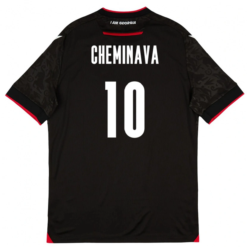 Danxen Kvinnor Georgia Ana Cheminava #10 Svart Vit Röd Bortatröja Matchtröjor 26-28 Tröjor T-Tröja