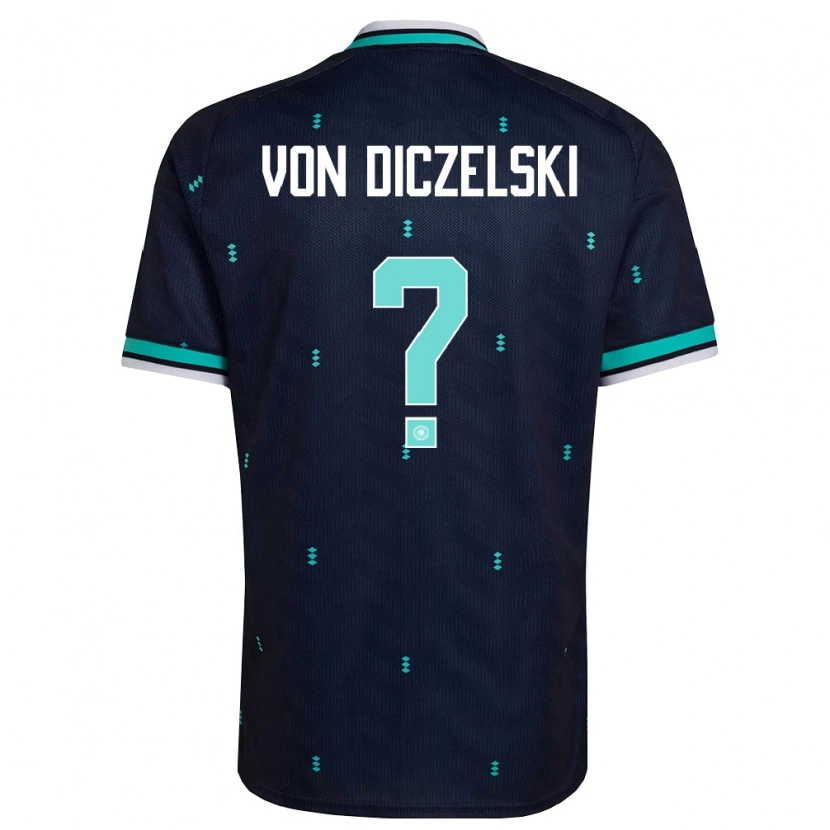 Danxen Kvinnor Tyskland Jannes Von Diczelski #0 Marin Himmelblå Vit Bortatröja Matchtröjor 26-28 Tröjor T-Tröja
