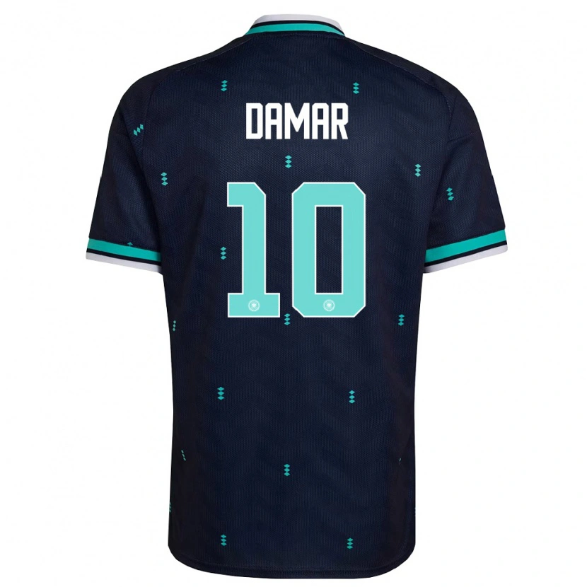 Danxen Kvinnor Tyskland Muhammed Damar #10 Marin Himmelblå Vit Bortatröja Matchtröjor 26-28 Tröjor T-Tröja