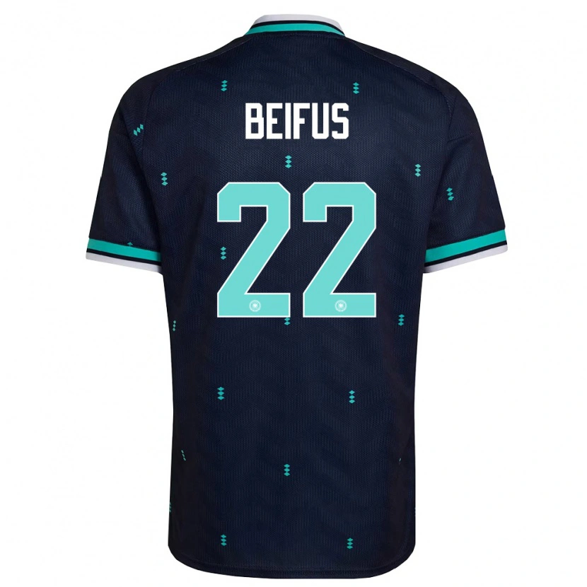 Danxen Kvinnor Tyskland Marcel Beifus #22 Marin Himmelblå Vit Bortatröja Matchtröjor 26-28 Tröjor T-Tröja