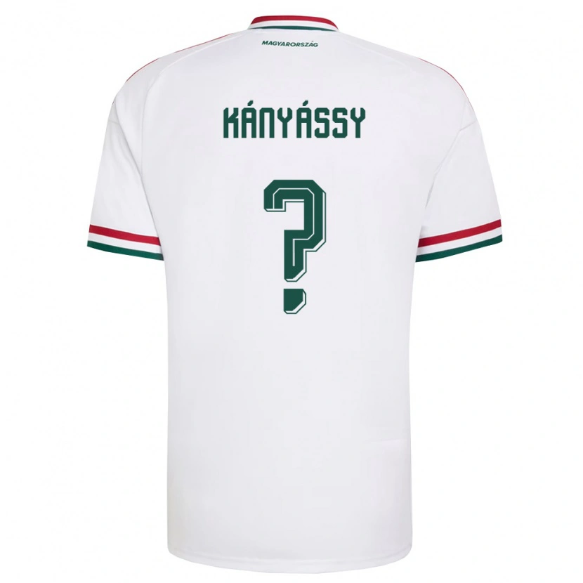 Danxen Kvinnor Ungern Gergely Kányássy #0 Vit Röd Grön Bortatröja Matchtröjor 26-28 Tröjor T-Tröja
