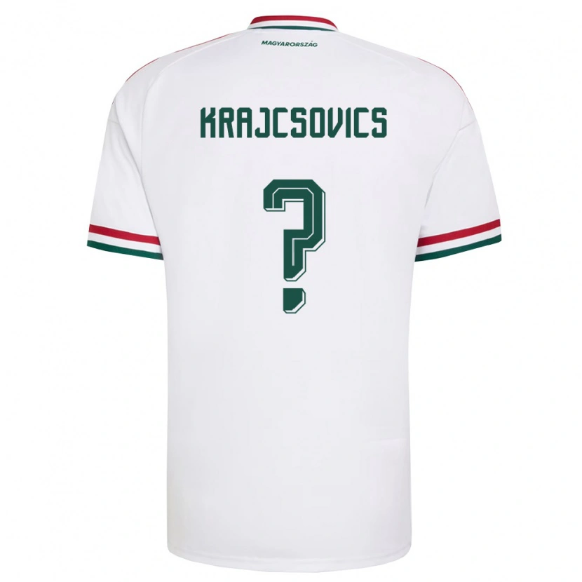 Danxen Kvinnor Ungern Ábel Krajcsovics #0 Vit Röd Grön Bortatröja Matchtröjor 26-28 Tröjor T-Tröja