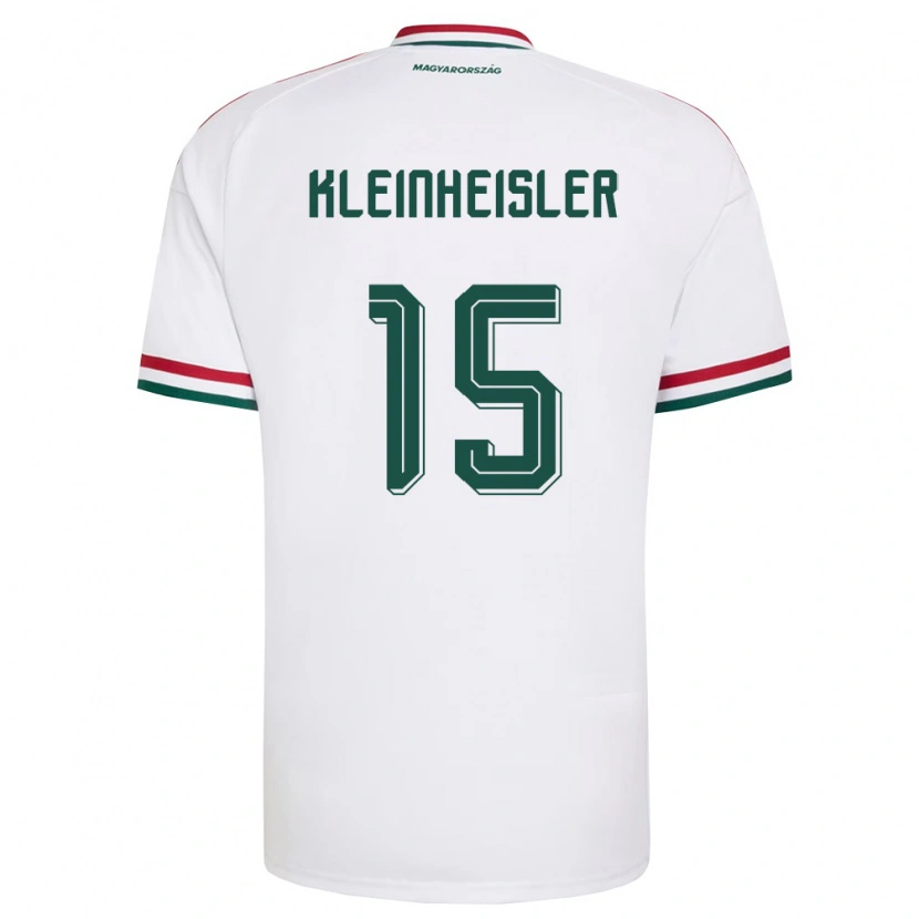 Danxen Kvinnor Ungern László Kleinheisler #15 Vit Röd Grön Bortatröja Matchtröjor 26-28 Tröjor T-Tröja
