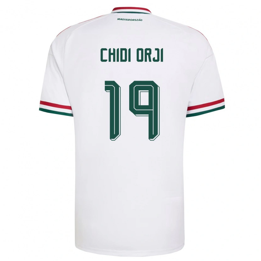 Danxen Kvinnor Ungern Dávid Chidi Orji #19 Vit Röd Grön Bortatröja Matchtröjor 26-28 Tröjor T-Tröja