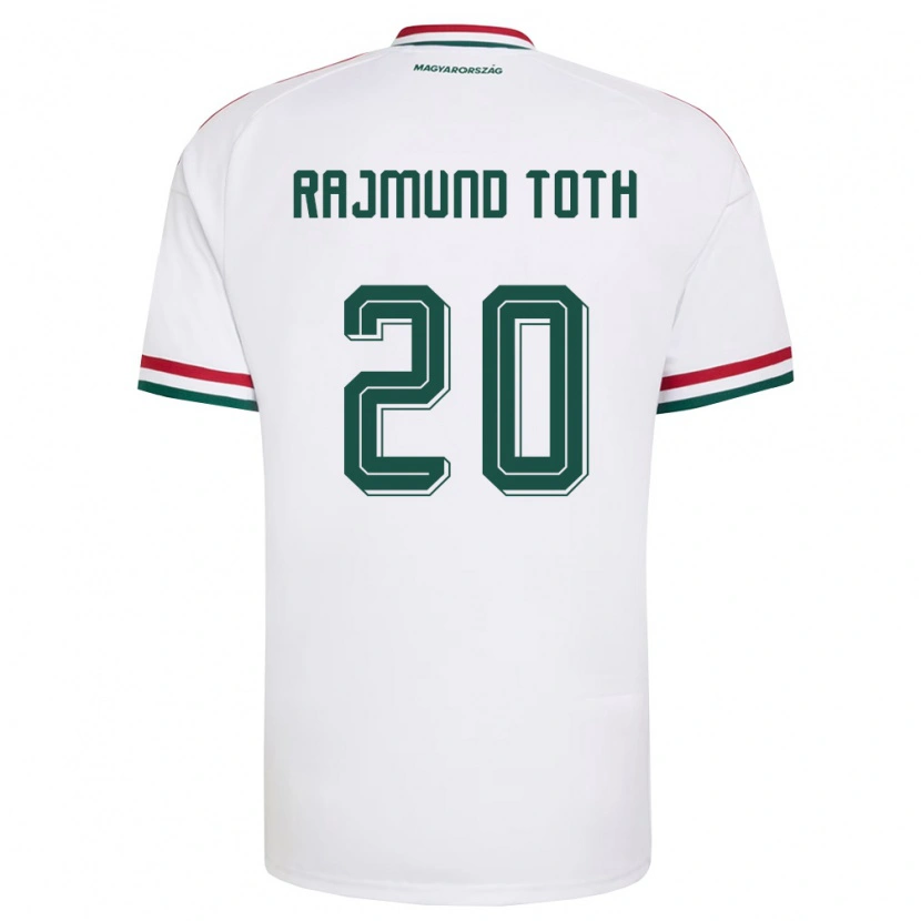 Danxen Kvinnor Ungern Rajmund Tóth #20 Vit Röd Grön Bortatröja Matchtröjor 26-28 Tröjor T-Tröja