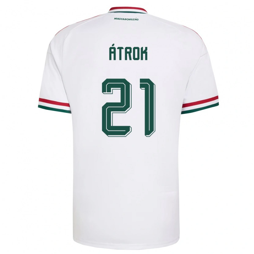Danxen Kvinnor Ungern István Átrok #21 Vit Röd Grön Bortatröja Matchtröjor 26-28 Tröjor T-Tröja