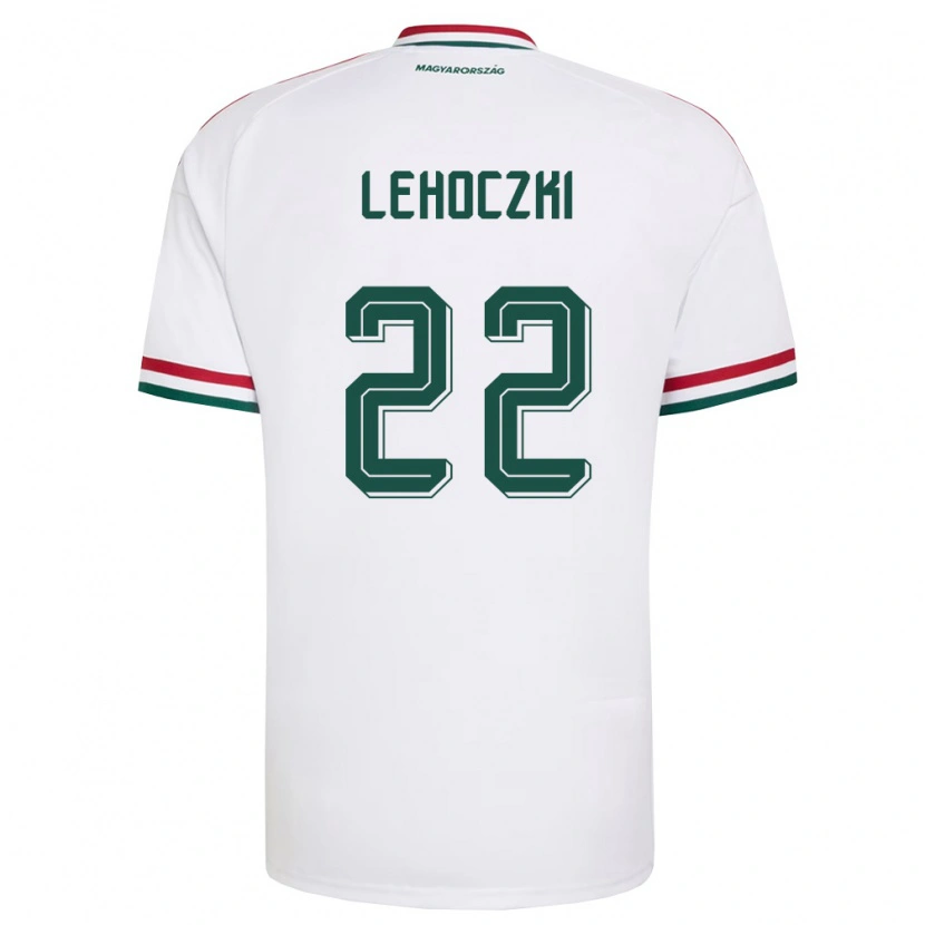Danxen Kvinnor Ungern Bendegúz Lehoczki #22 Vit Röd Grön Bortatröja Matchtröjor 26-28 Tröjor T-Tröja