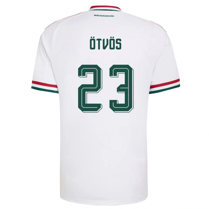 Danxen Kvinnor Ungern Bence Ötvös #23 Vit Röd Grön Bortatröja Matchtröjor 26-28 Tröjor T-Tröja