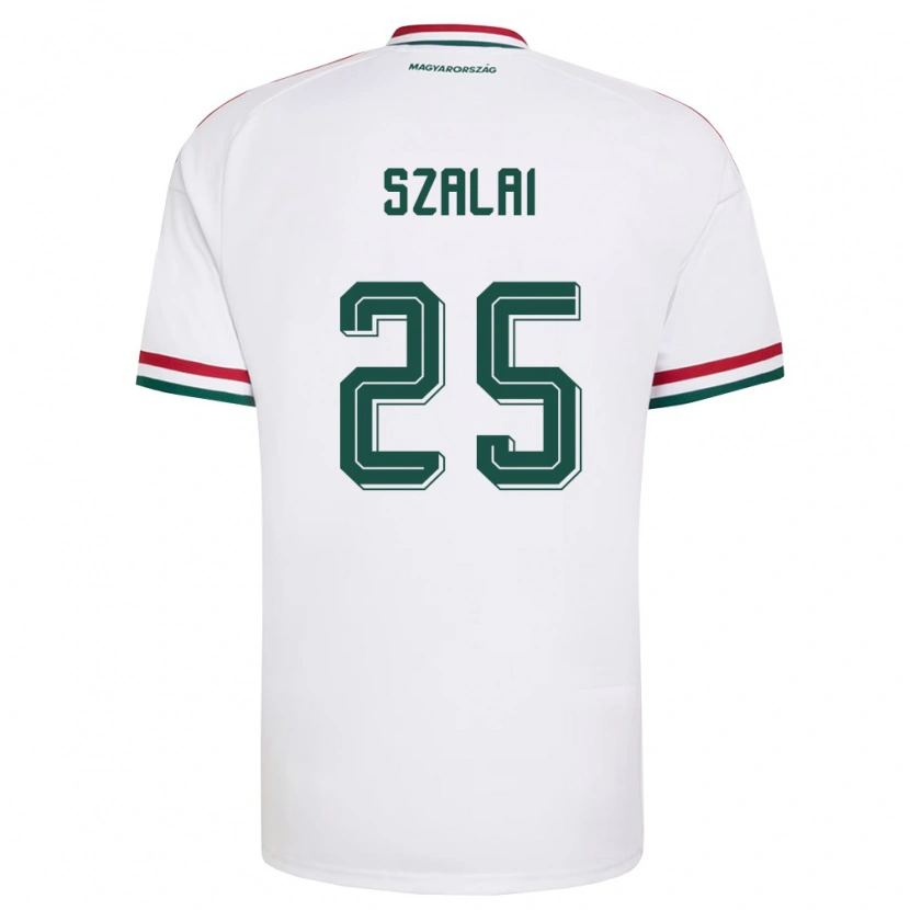Danxen Kvinnor Ungern Gábor Szalai #25 Vit Röd Grön Bortatröja Matchtröjor 26-28 Tröjor T-Tröja