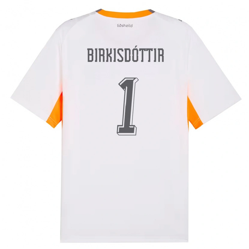 Danxen Kvinnor Island Fanney Inga Birkisdóttir #1 Vit Orange Grå Bortatröja Matchtröjor 26-28 Tröjor T-Tröja