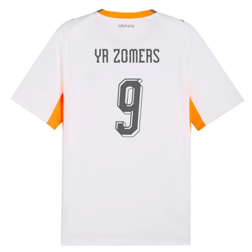 Danxen Kvinnor Island Diljá Ýr Zomers #9 Vit Orange Grå Bortatröja Matchtröjor 26-28 Tröjor T-Tröja