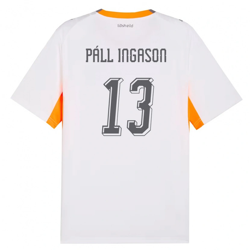 Danxen Kvinnor Island Sverrir Páll Ingason #13 Vit Orange Grå Bortatröja Matchtröjor 26-28 Tröjor T-Tröja