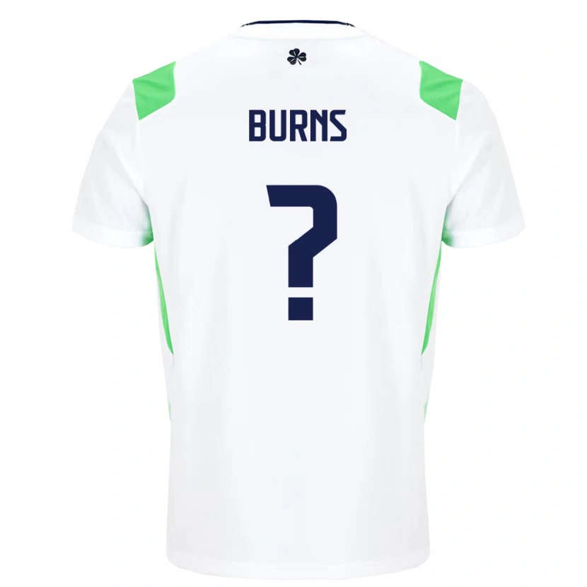 Danxen Kvinnor Irland Darragh Burns #0 Vit Ljus Grön Bortatröja Matchtröjor 26-28 Tröjor T-Tröja