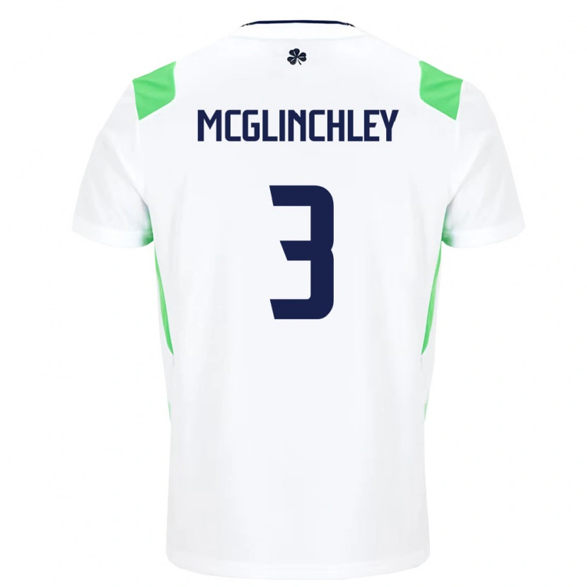 Danxen Kvinnor Irland Harry Mcglinchley #3 Vit Ljus Grön Bortatröja Matchtröjor 26-28 Tröjor T-Tröja