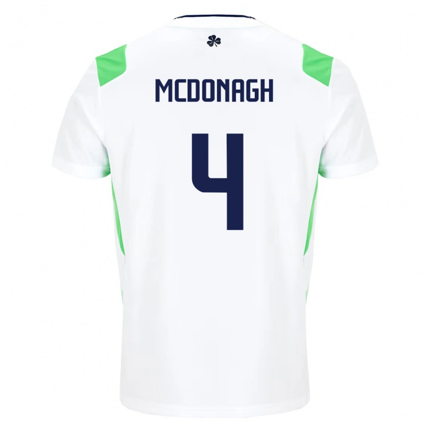 Danxen Kvinnor Irland Oisin Mcdonagh #4 Vit Ljus Grön Bortatröja Matchtröjor 26-28 Tröjor T-Tröja