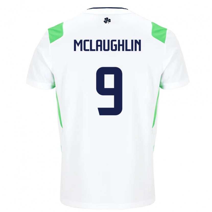 Danxen Kvinnor Irland Erin Mclaughlin #9 Vit Ljus Grön Bortatröja Matchtröjor 26-28 Tröjor T-Tröja