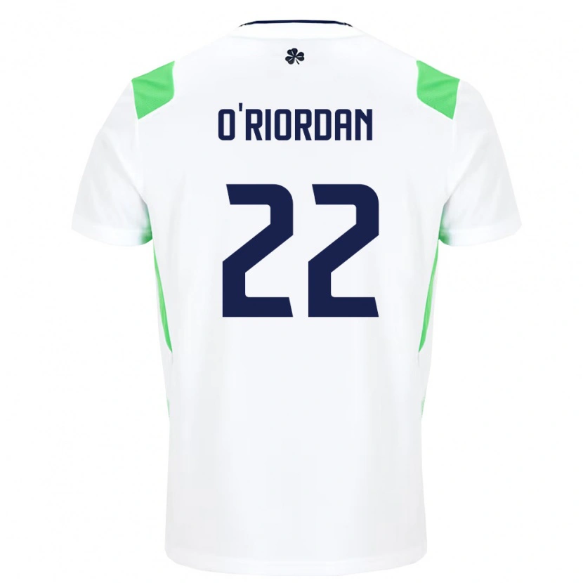 Danxen Kvinnor Irland Connor O'riordan #22 Vit Ljus Grön Bortatröja Matchtröjor 26-28 Tröjor T-Tröja