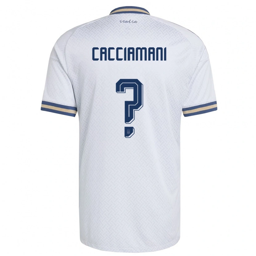 Danxen Kvinnor Italien Alessio Cacciamani #0 Off-White Marin Guld Bortatröja Matchtröjor 26-28 Tröjor T-Tröja
