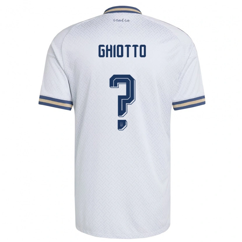 Danxen Kvinnor Italien Alessandro Ghiotto #0 Off-White Marin Guld Bortatröja Matchtröjor 26-28 Tröjor T-Tröja