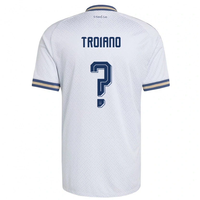 Danxen Kvinnor Italien Emanuele Troiano #0 Off-White Marin Guld Bortatröja Matchtröjor 26-28 Tröjor T-Tröja