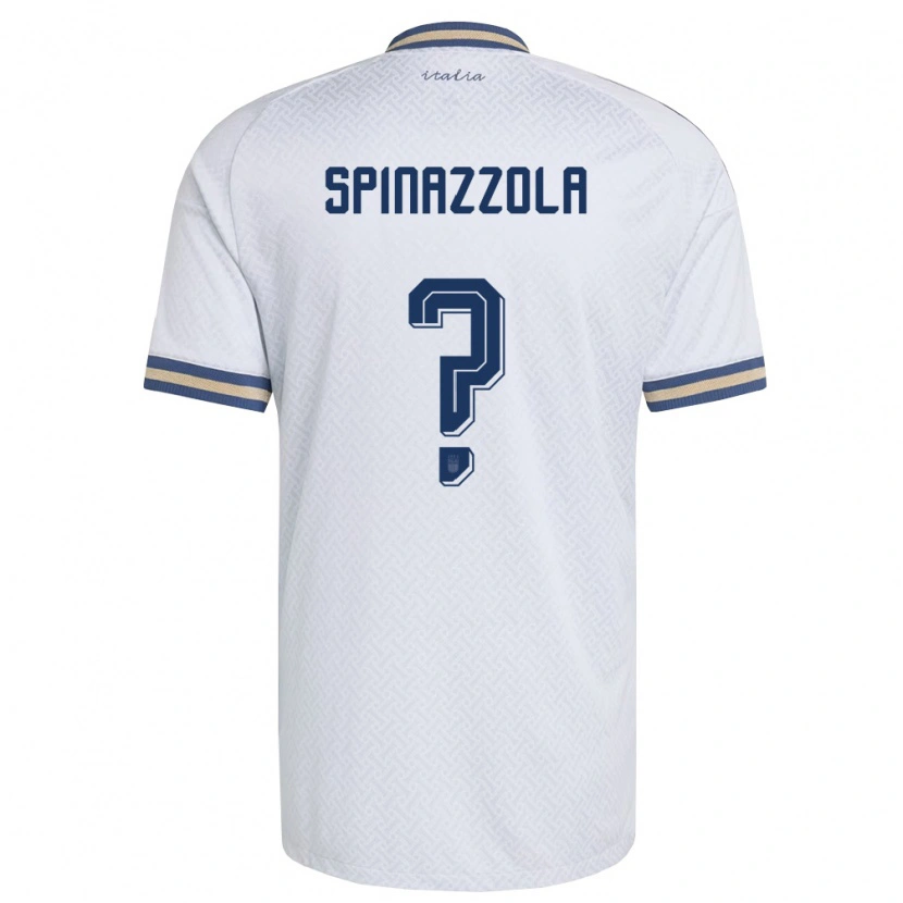 Danxen Kvinnor Italien Leonardo Spinazzola #0 Off-White Marin Guld Bortatröja Matchtröjor 26-28 Tröjor T-Tröja