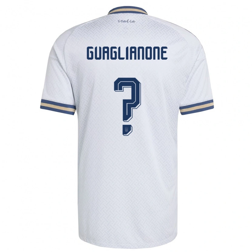Danxen Kvinnor Italien Mattia Guaglianone #0 Off-White Marin Guld Bortatröja Matchtröjor 26-28 Tröjor T-Tröja
