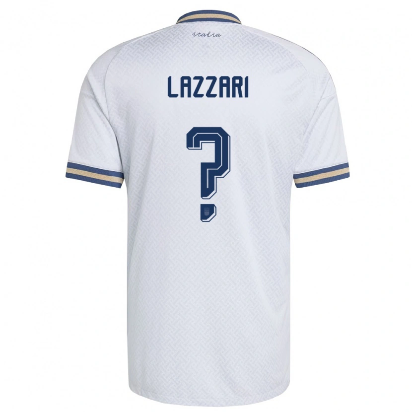 Danxen Kvinnor Italien Manuel Lazzari #0 Off-White Marin Guld Bortatröja Matchtröjor 26-28 Tröjor T-Tröja