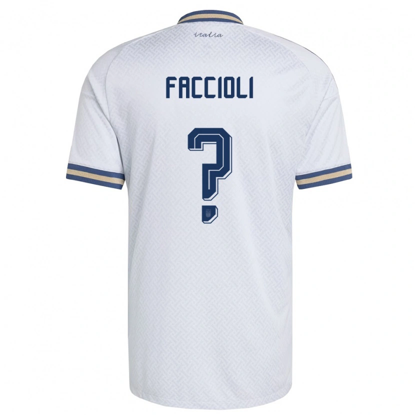 Danxen Kvinnor Italien Pietro Faccioli #0 Off-White Marin Guld Bortatröja Matchtröjor 26-28 Tröjor T-Tröja